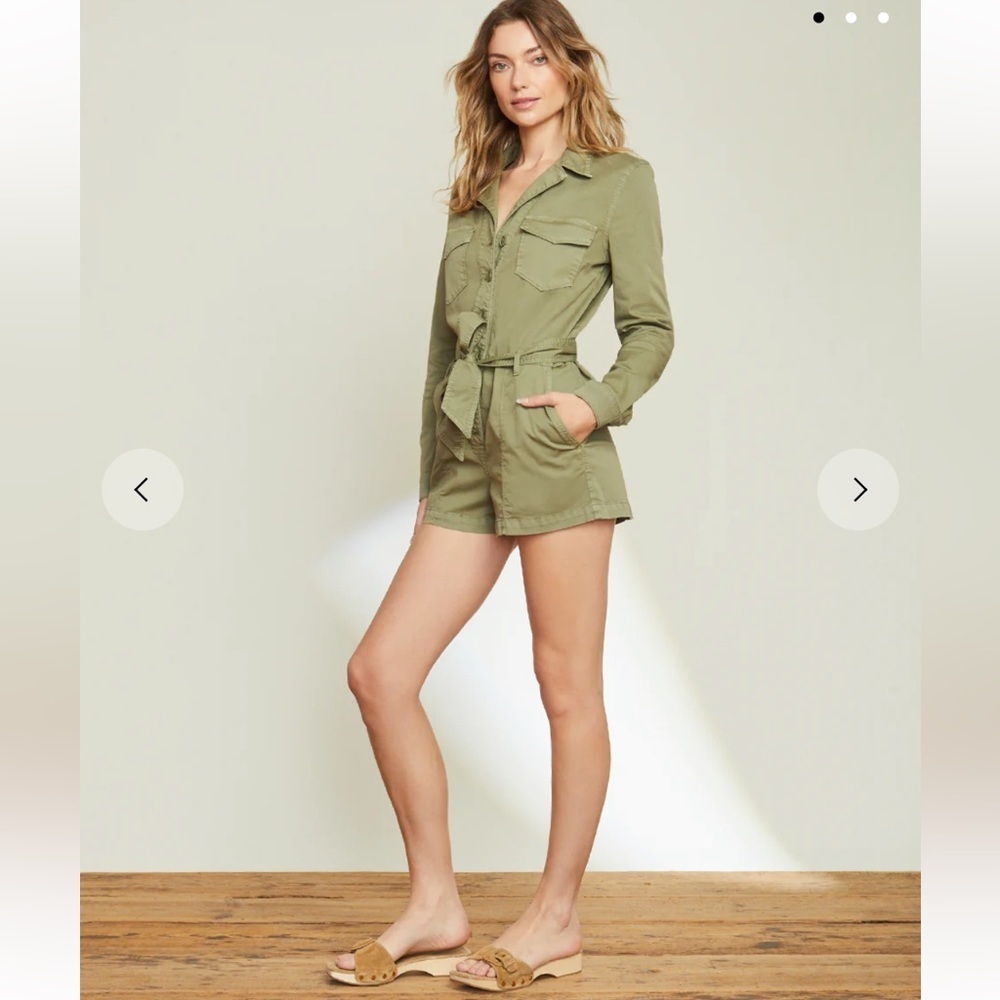 Veronica Beard Winifred Romper in Clover Size L